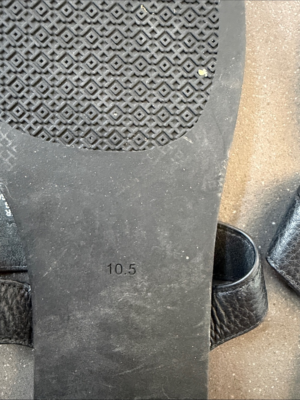 Tory Burch Black Leather Slide Sandals with Gold Logo Medallion 10.5 - Picture 3 of 3